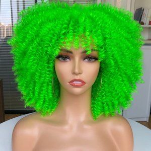 Ladies women curly afro  wig